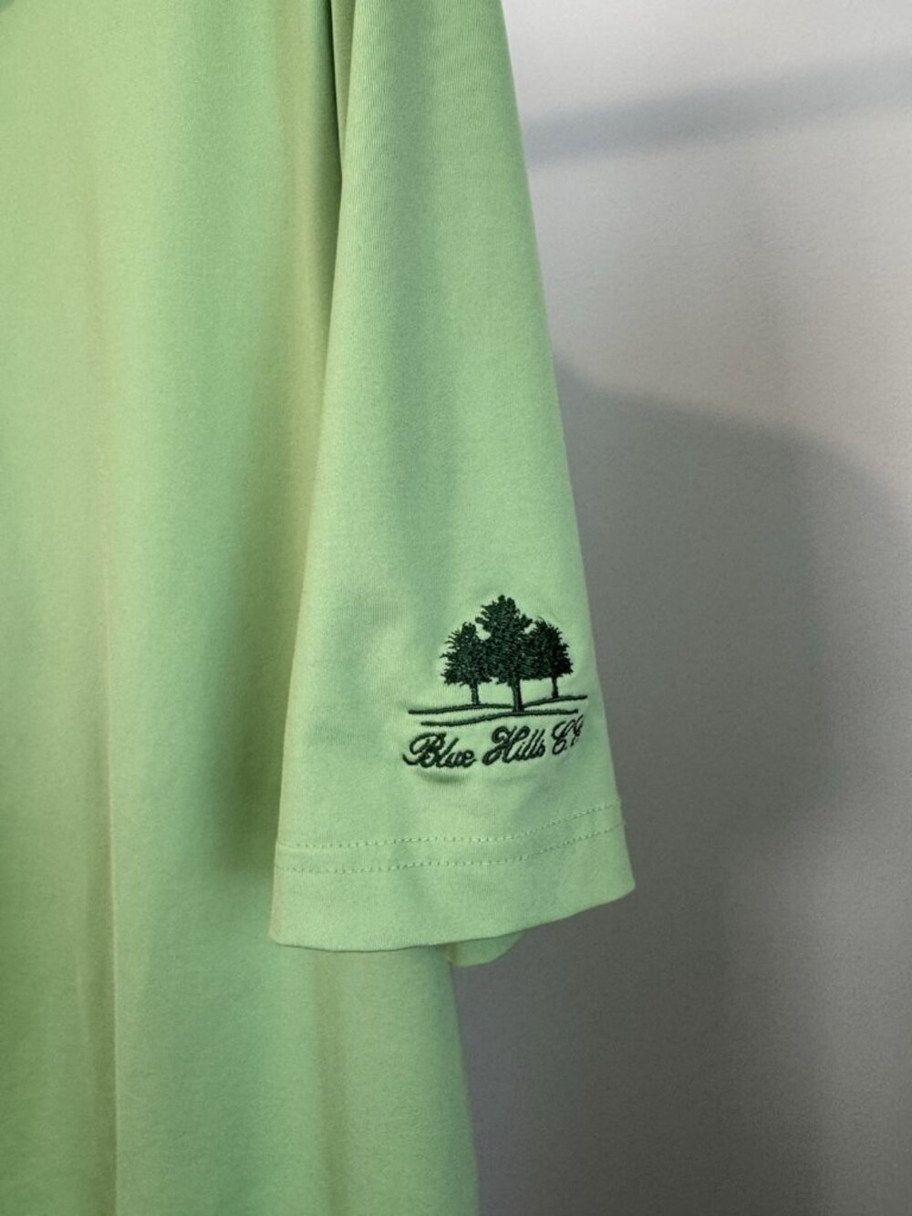 Fairway & Greene Golf Polo Men's Large Green Blue Hill CC Solid - Picture 4 of 11